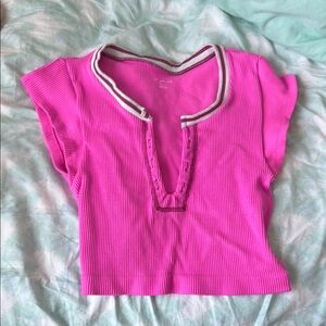 Urban Outfitters Pink Crop Top Casual Style